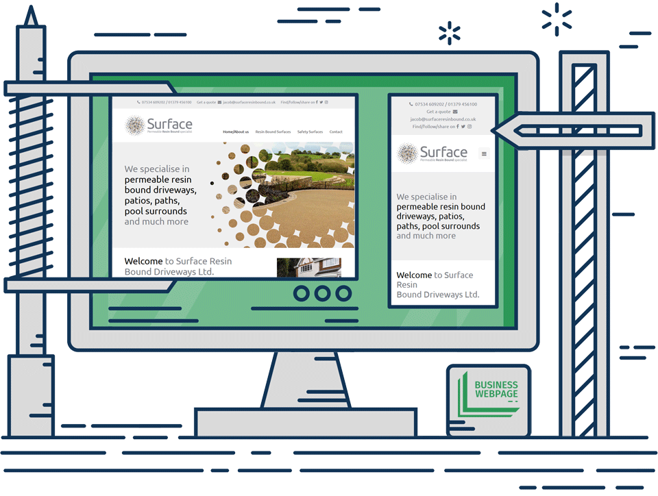Bespoke web design - Surface Resin Bound
